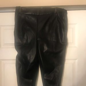Faux leather pants